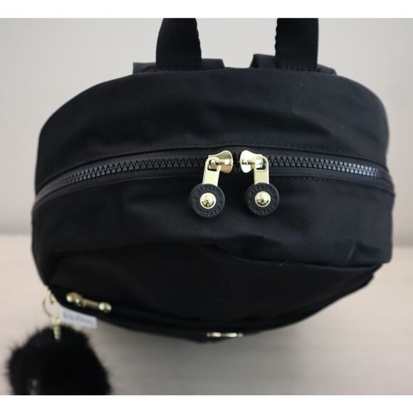 Kipling KIA2C8-0OX Women's One Size Jet Black Satin Carla Backpack - Picture 11 of 16